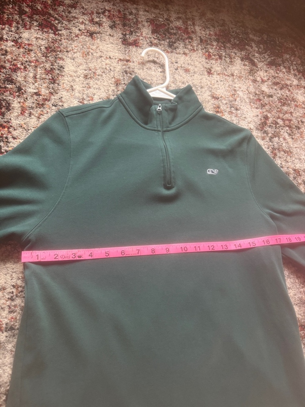 Vineyard Vines Boy's XL Forest Green Quarter-Zip Sweater - Picture 4 of 5